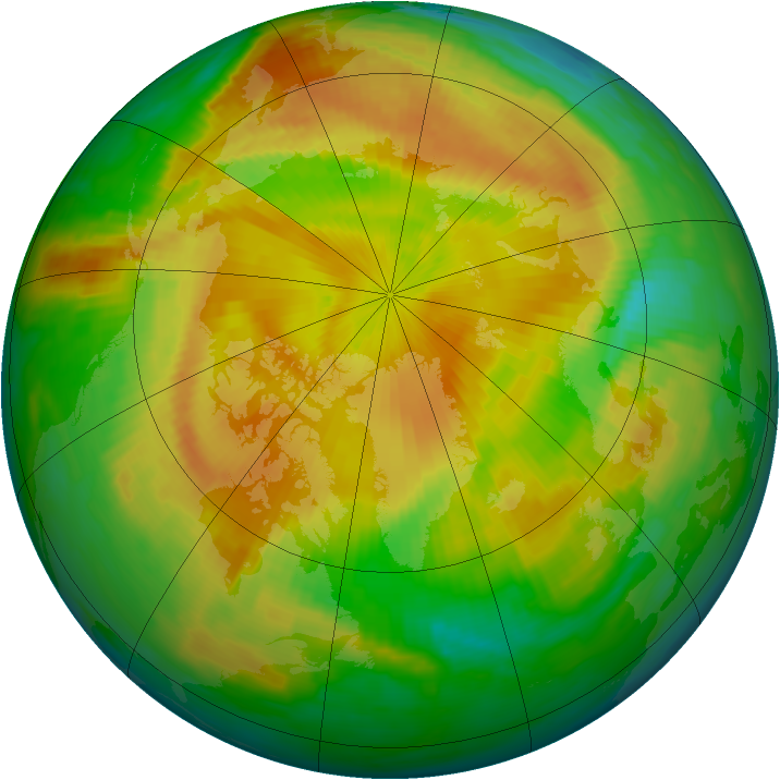 Arctic ozone map for 10 May 1997